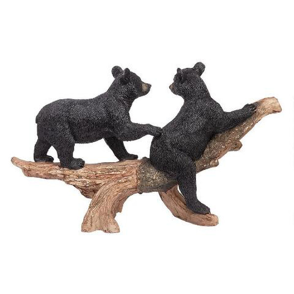 Back View Statues Bear Cubs Sculpture Wildlife Garden Climbing on Branch